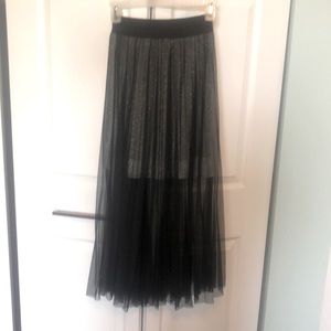 French Connection Silver and Black Skirt